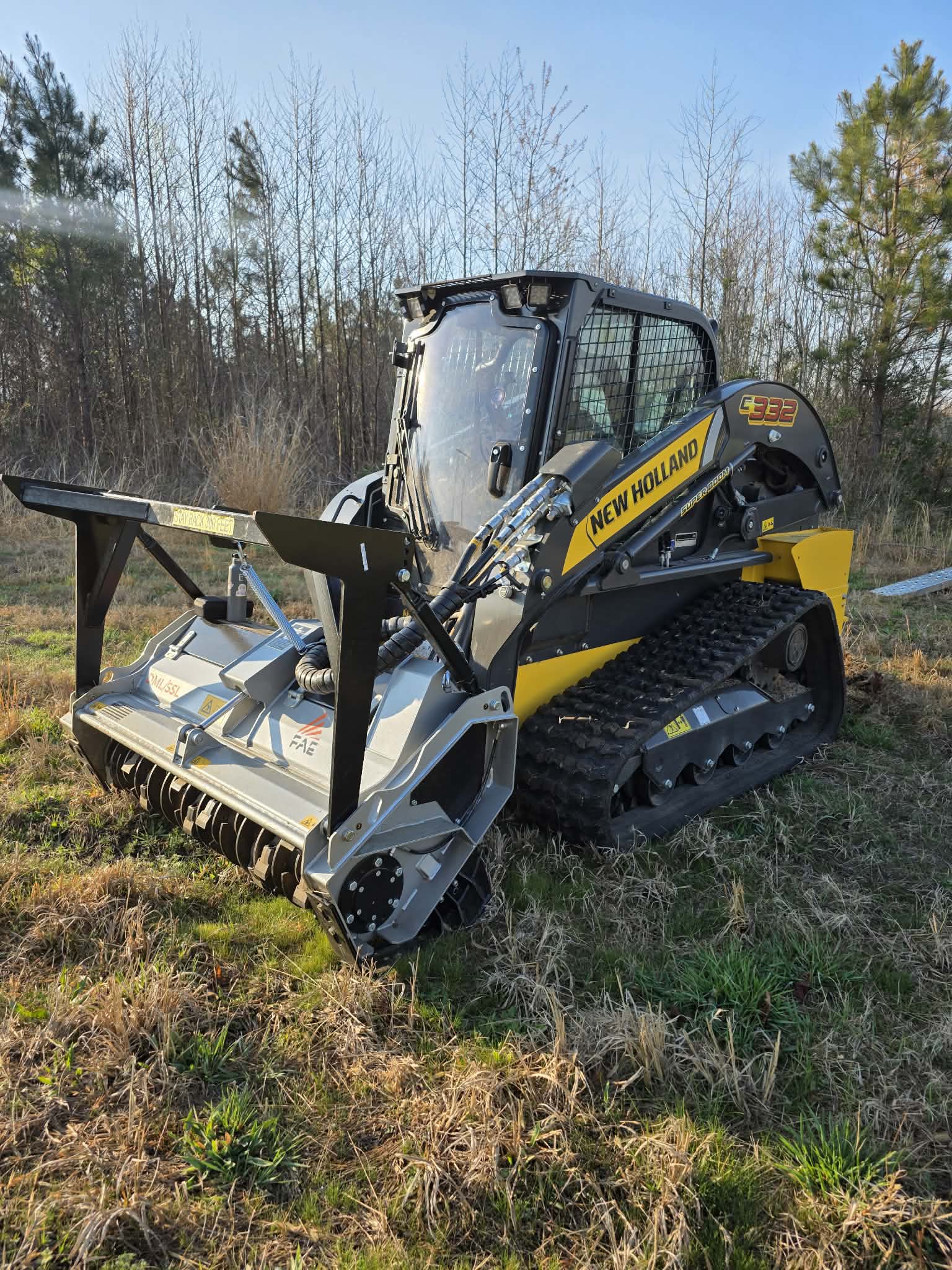 Fence line clearing in North Carolina by Boneyard Habitat and Land Management